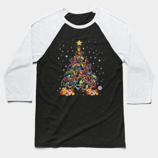 Birds Christmas Tree Baseball T-Shirt